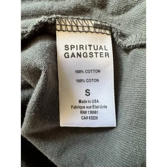 NWT Spiritual Gangster Micro Motel Boyfriend Tee Gray Women’s Size Small - Picture 8 of 9
